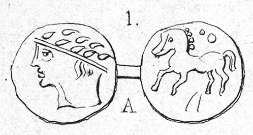 pièce à la tête casquée