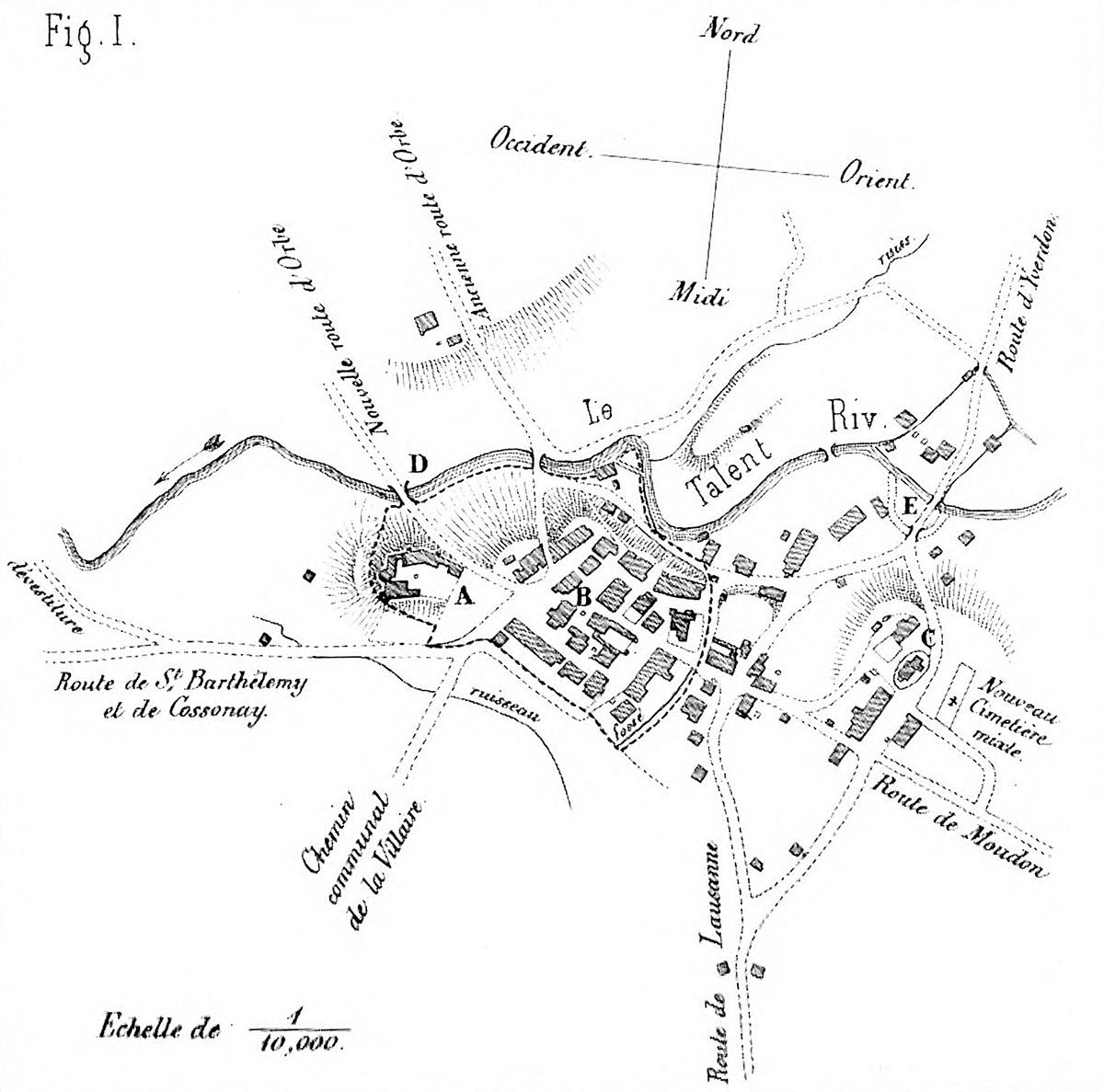 Plan du bourg d’Echallens