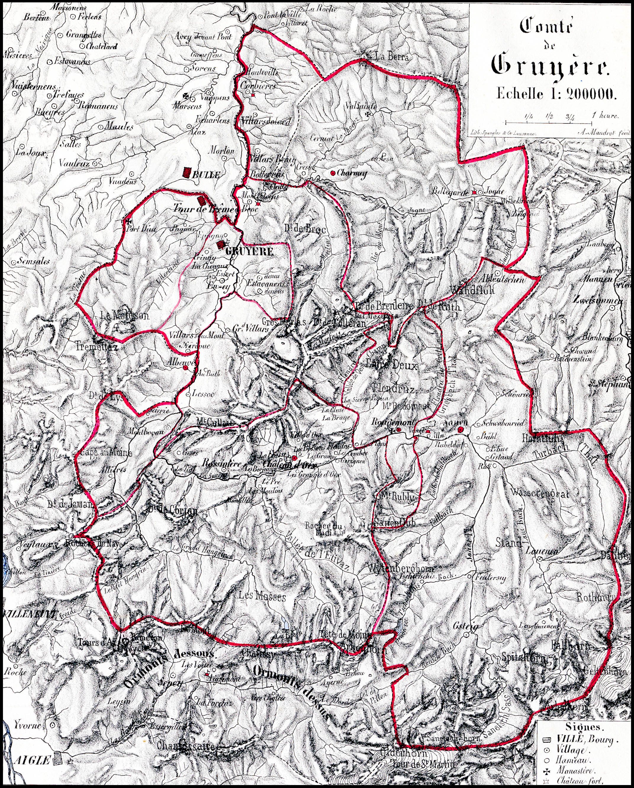 carte de la Gruyère