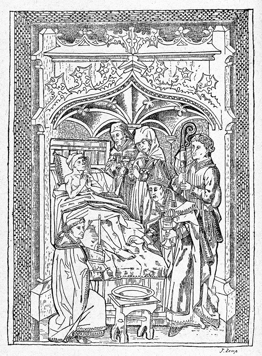 L’extrême onction.