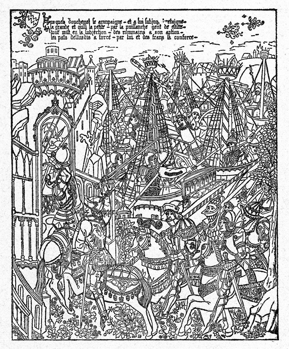 b. Expédition de César en Bretagne.