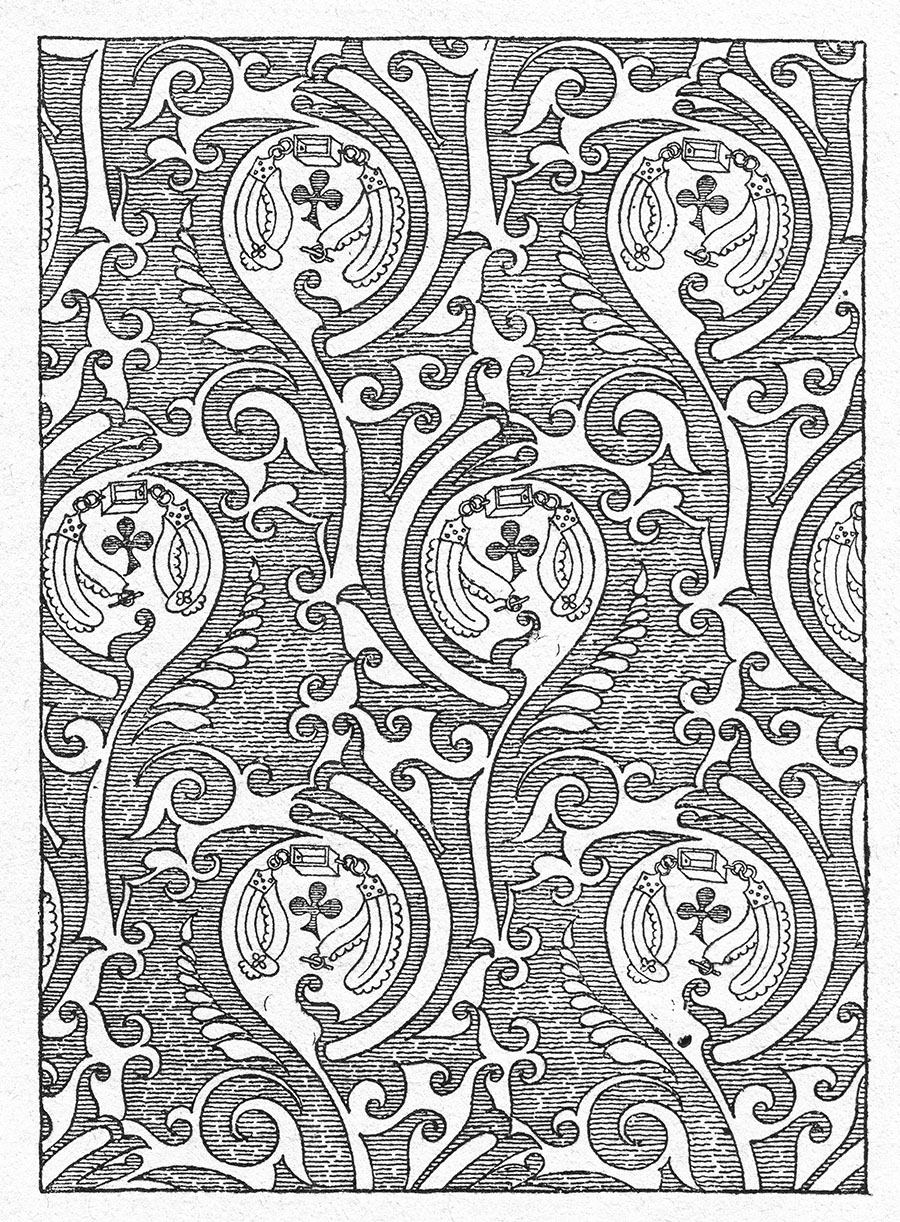 Fragment de tissu d’un manteau choral.