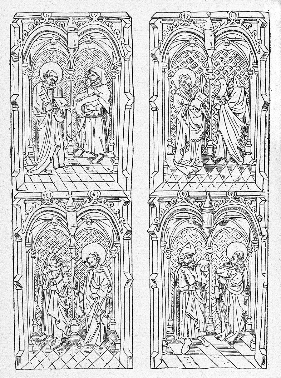 Partie supérieure des bandes d’une chape.