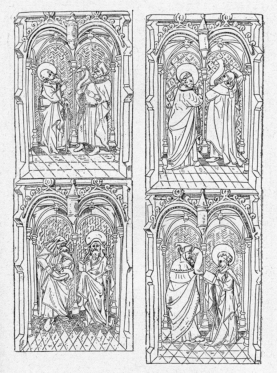 Partie inférieure des bandes d’une chape.