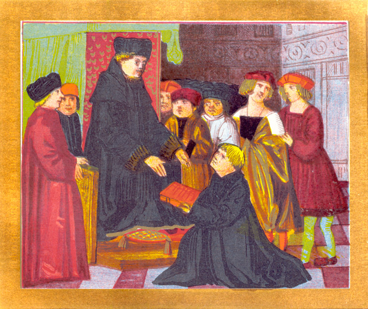 l'évêque et sa cour