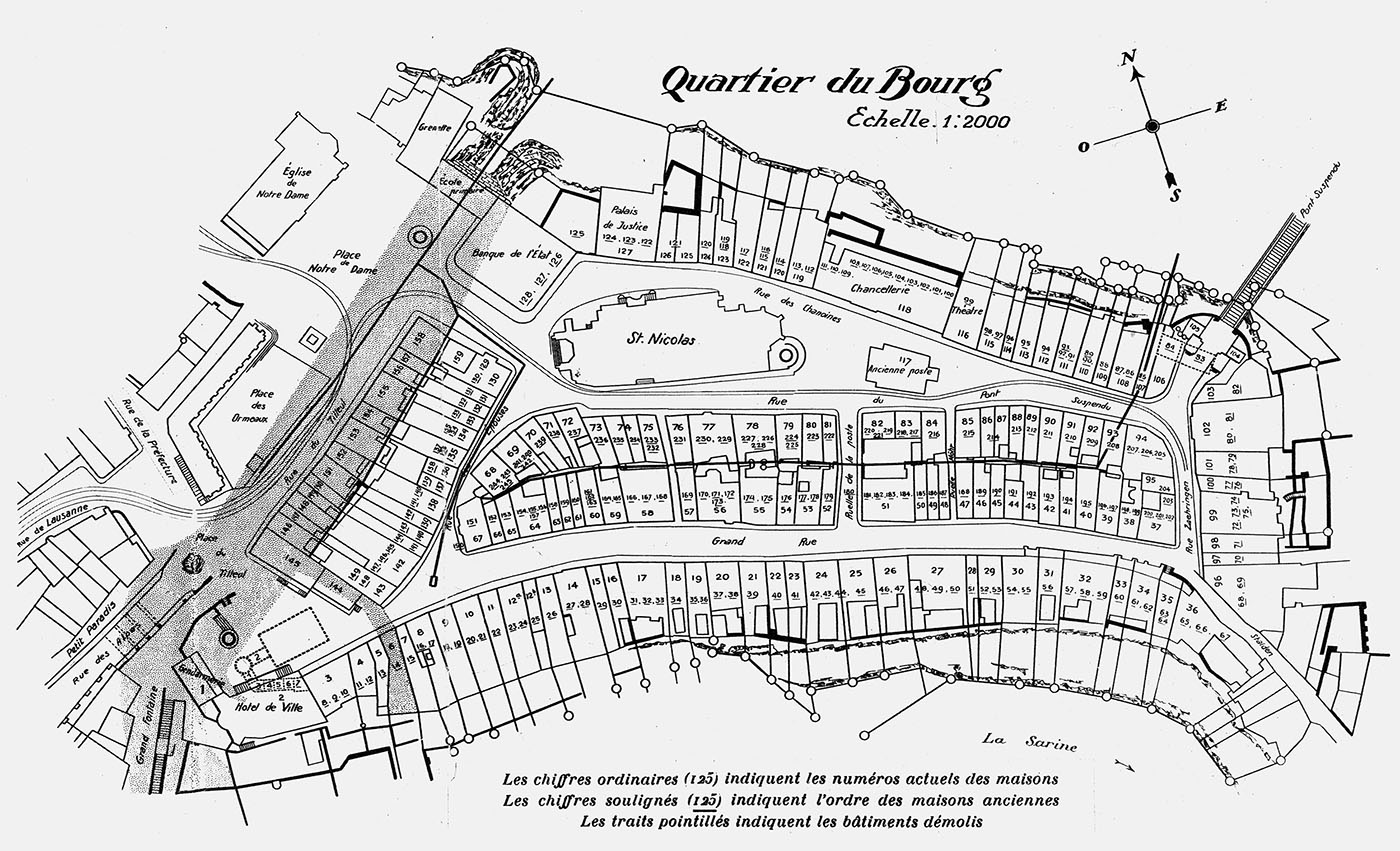 Plan du quartier du Bourg