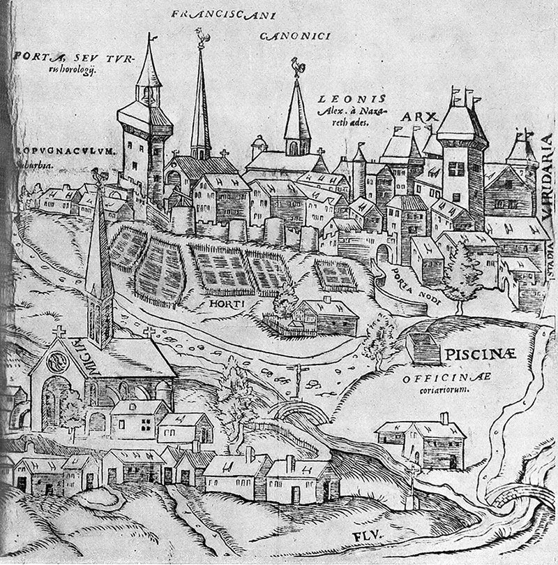 Vue de Nozeroy, d’après gilbert Cousin