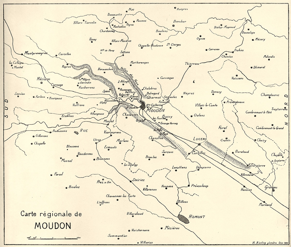 Carte de la Vallée de la Broye