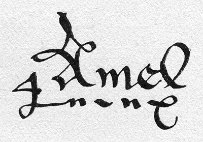 Signature d’Amédée, prince de Piémont.