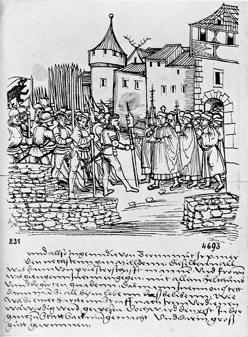 Arrivée des Bernois à Moudon,