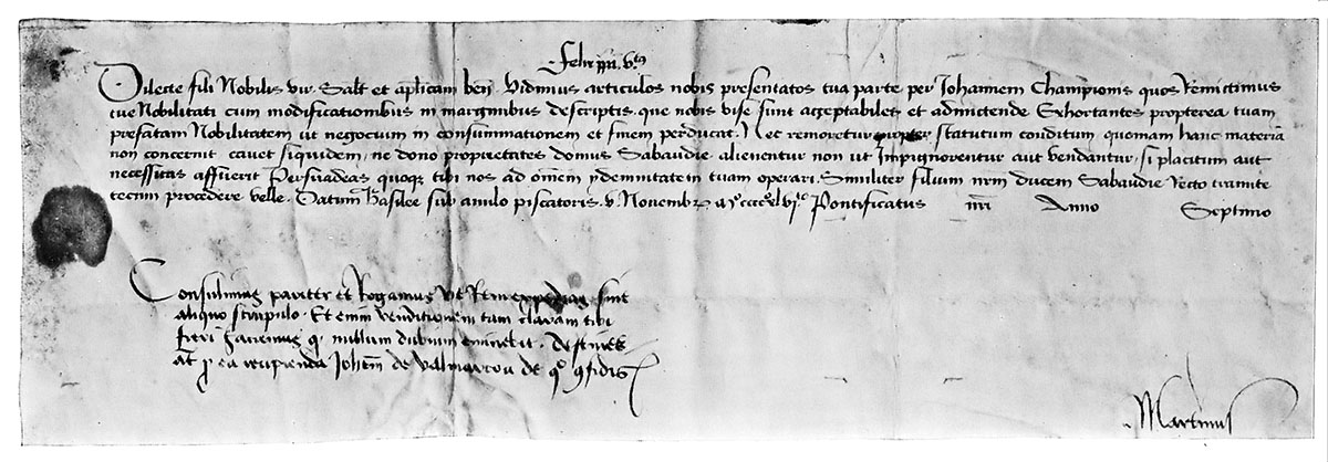 Bref du pape Félix V