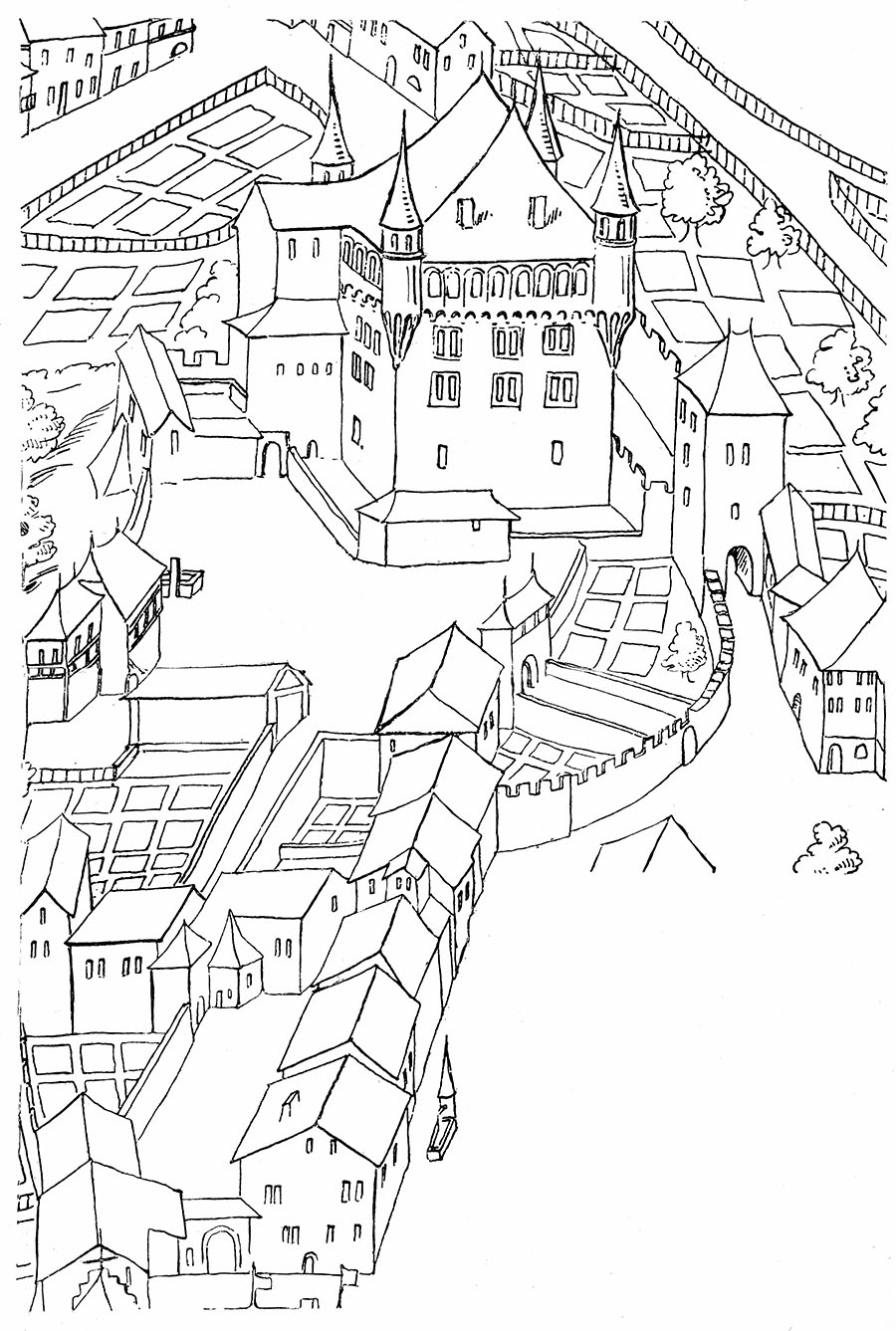 Château  et Porte Saint-Maire.