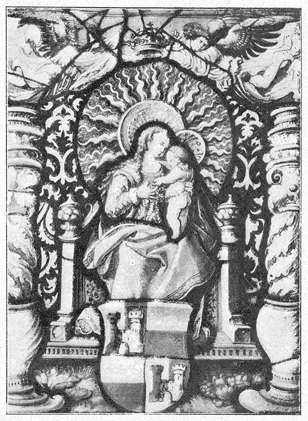 Vierge et enfant Jésus avec l’écu de Lausanne