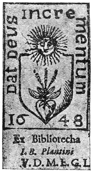ex-libris de Plantin