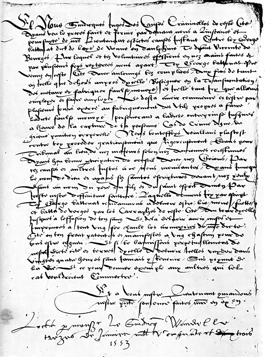 sentence contre Battonat