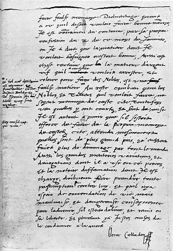 Avis juridique de Germain Colladon