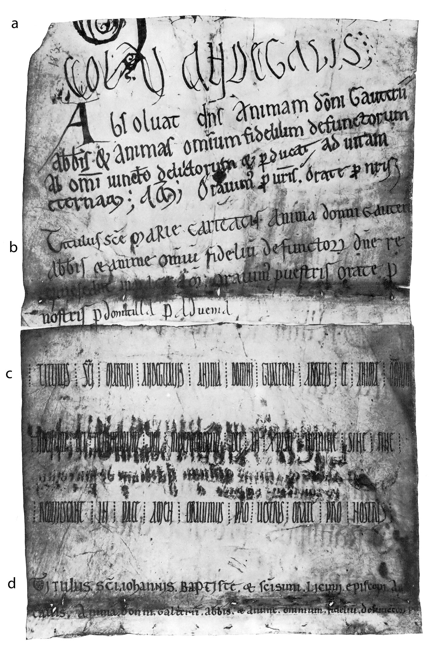 Recto du parchemin