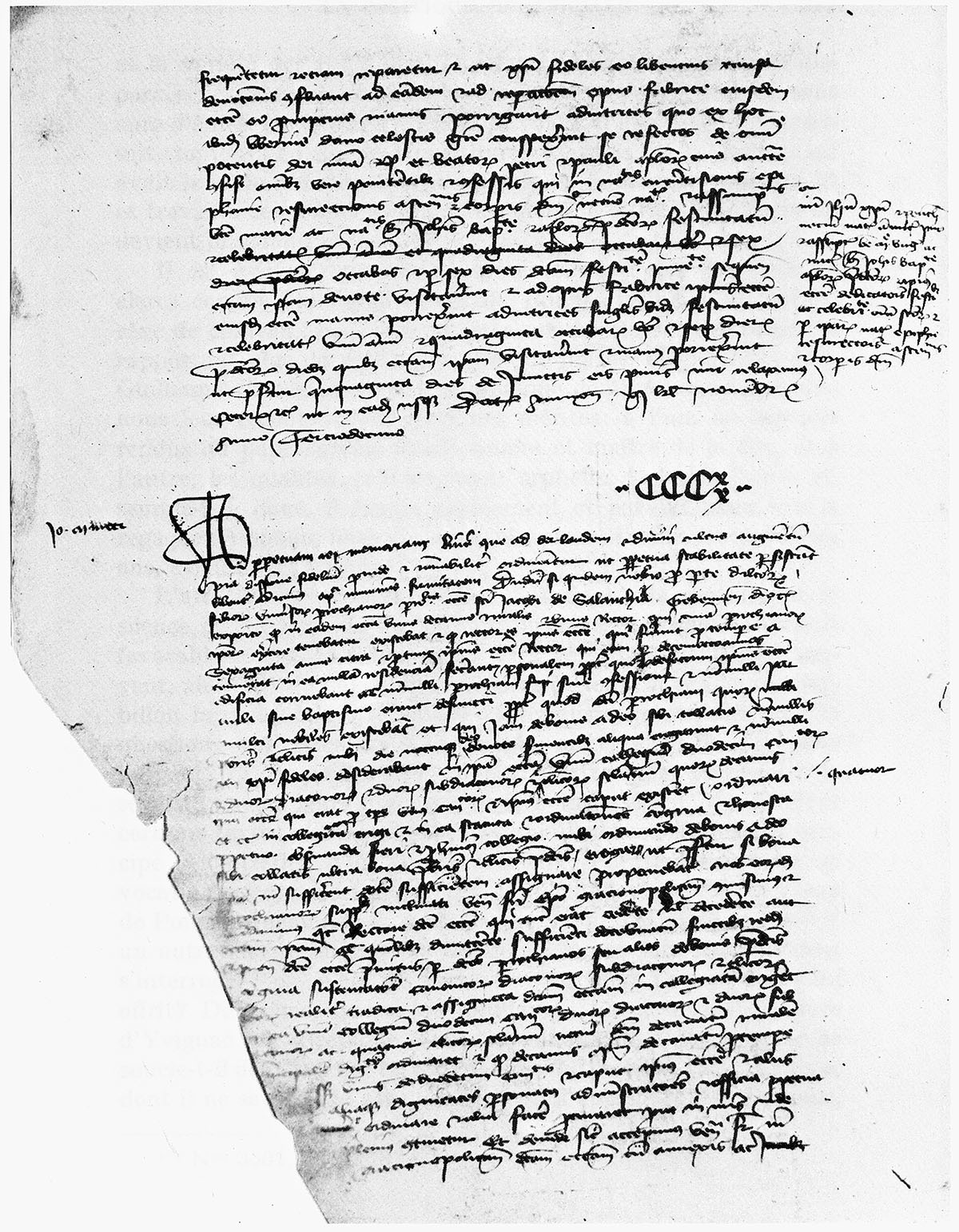 Page d’un manuscrit des lettres communes