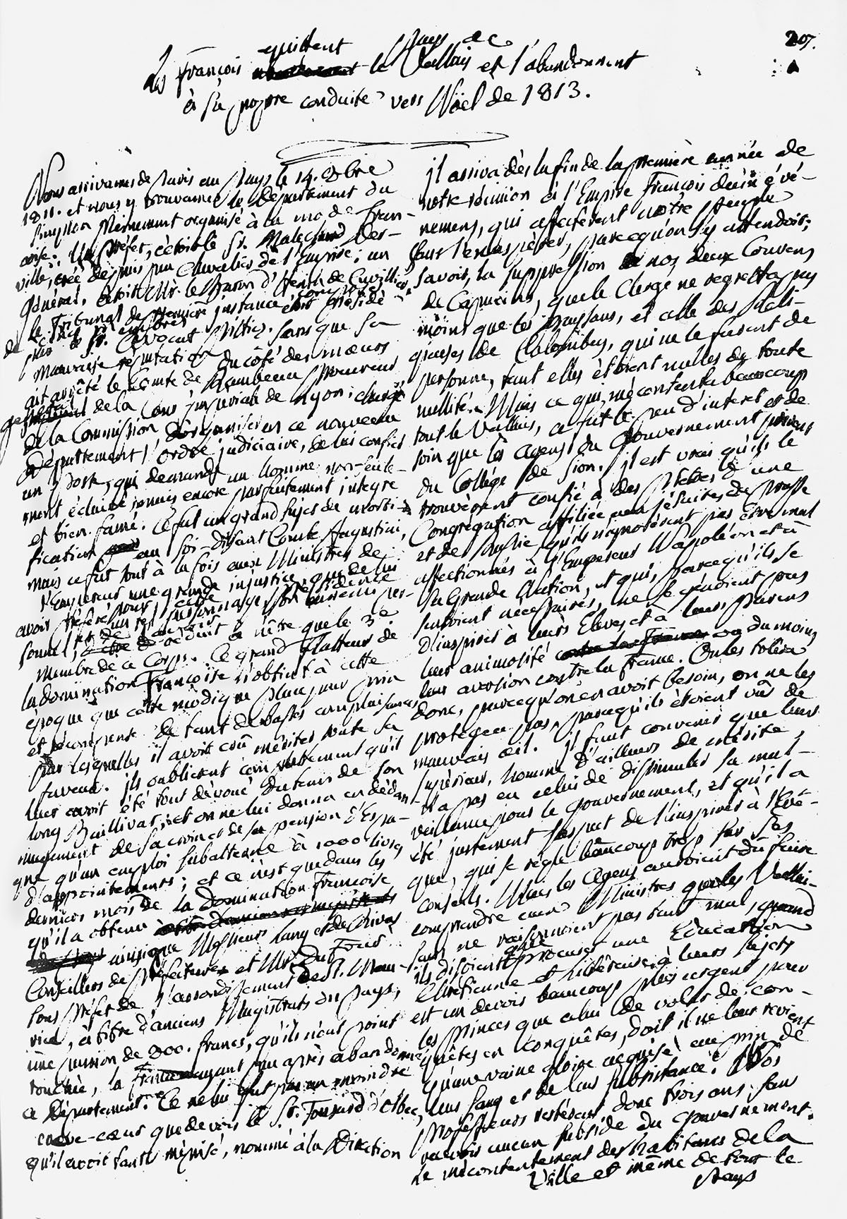 Page du manuscrit